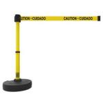 Banner Stakes Plus Barrier Set With Yellow "Caution-Cuidado" Banner